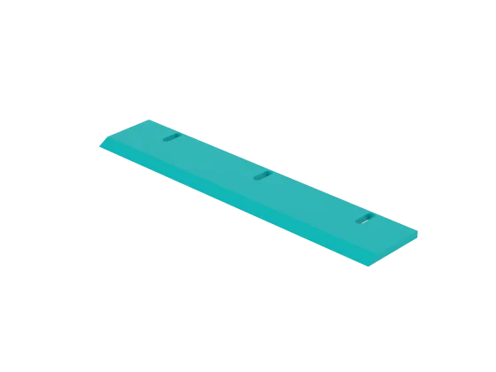 Schaberplatte 100/10x 500 60°