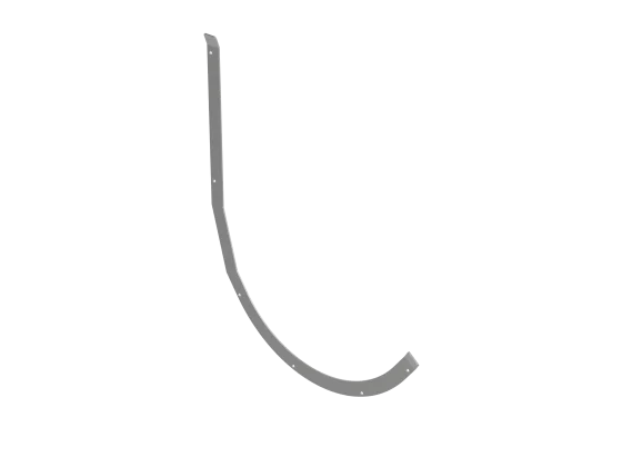 Guide rail deflection lower right