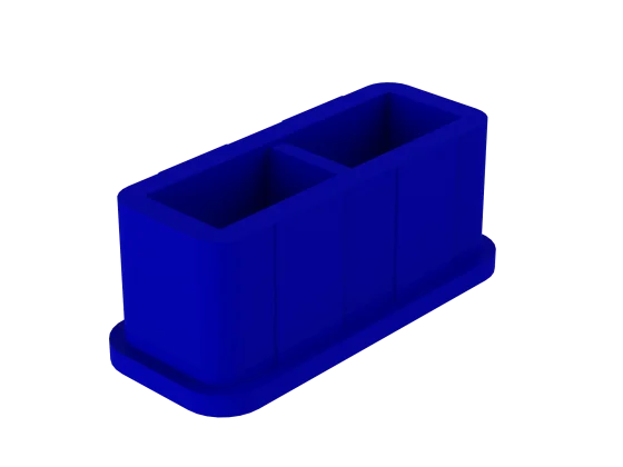 Square plug 56x24 RAL5010